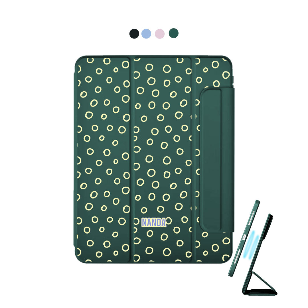 iPad Detachable Flip Cover - Neon dots