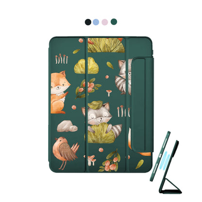 iPad Detachable Flip Cover - Racoon & Friends
