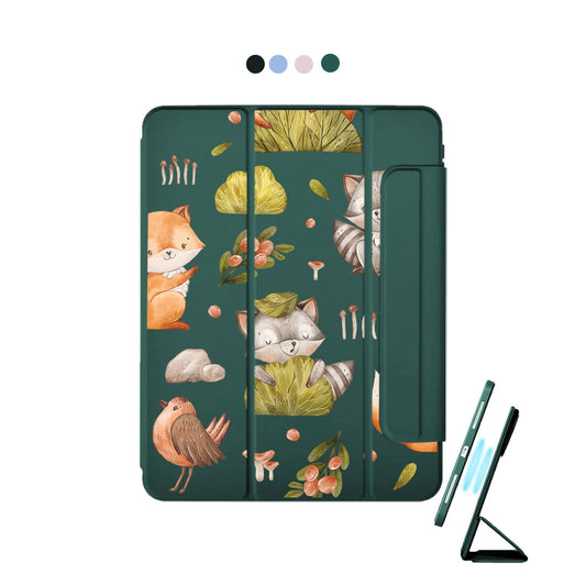 iPad Detachable Flip Cover - Racoon & Friends