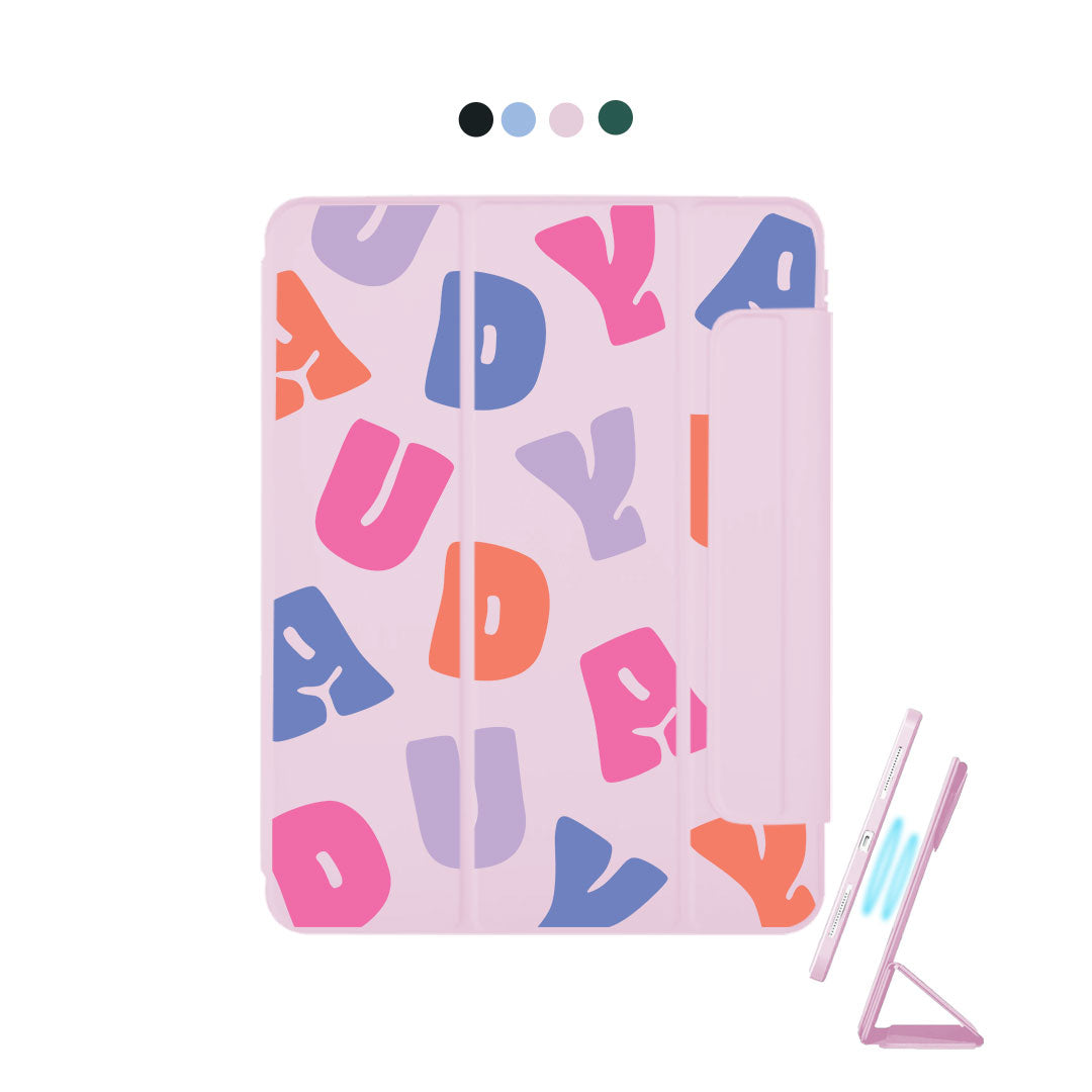 iPad Detachable Flip Cover - Chubby Monogram