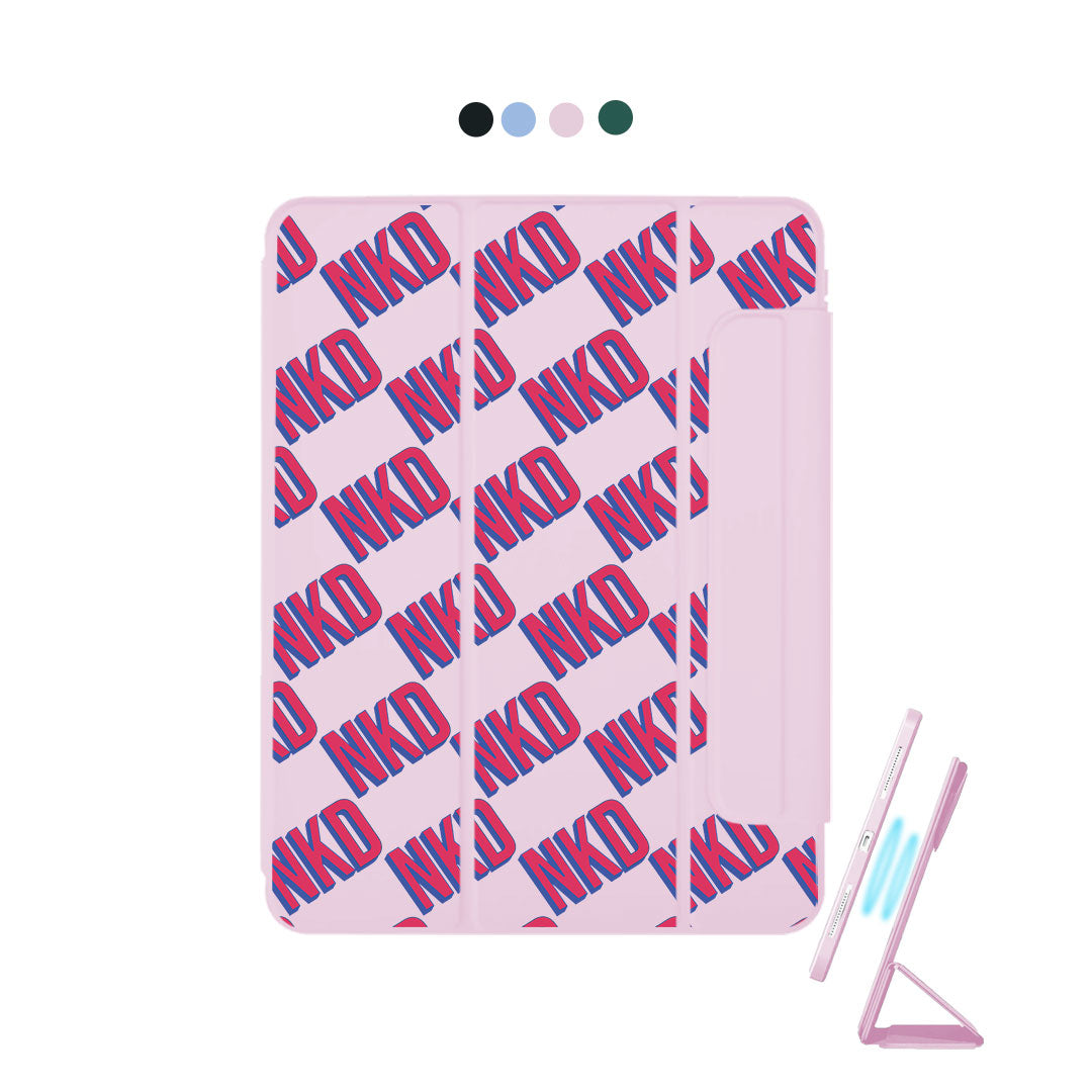 iPad Detachable Flip Cover - Diagonal Initial Monogram 2.0