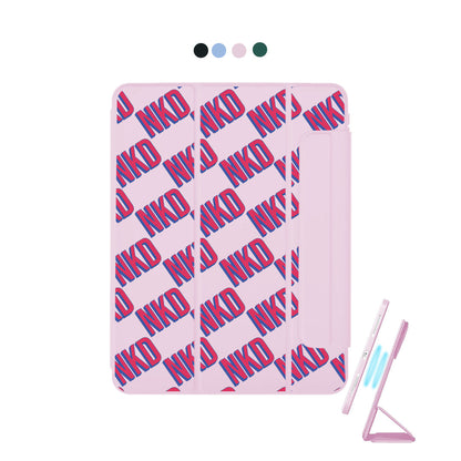 iPad Detachable Flip Cover - Diagonal Initial Monogram 2.0