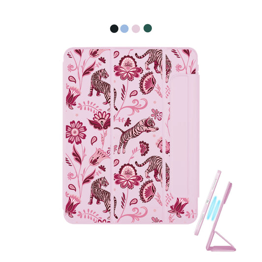 iPad Detachable Flip Cover - Tiger & Floral 2.0