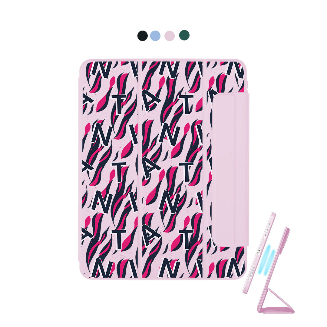 iPad Detachable Flip Cover - Tiger monogram 2.0
