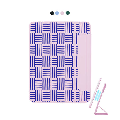iPad Detachable Flip Cover - Naval checkered