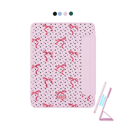 iPad Detachable Flip Cover - Red bows