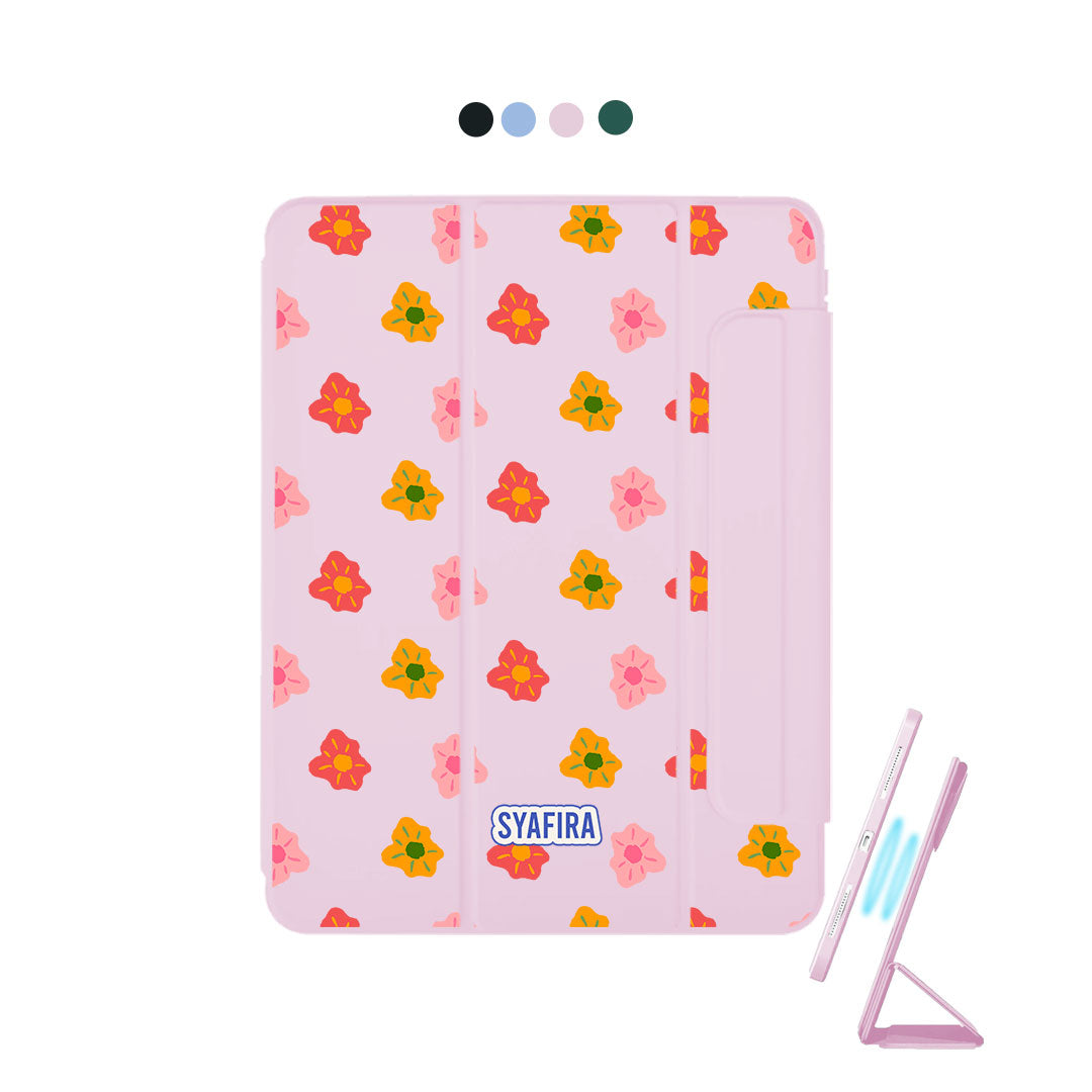 iPad Detachable Flip Cover - Tropical flower 3.0