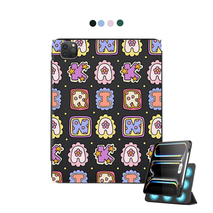 iPad Detachable Flip Cover - Adorable monogram 2.0