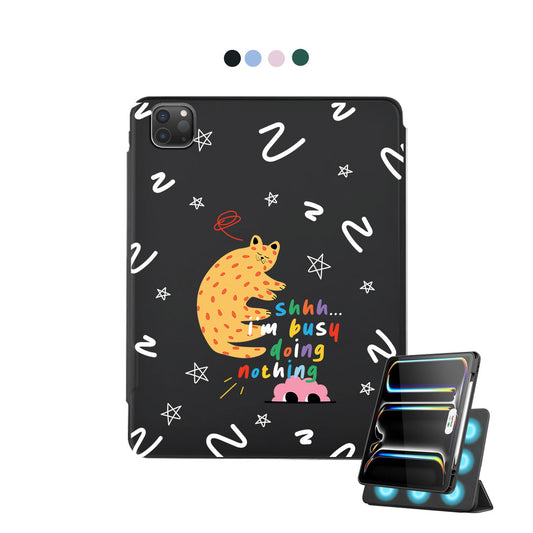 iPad Detachable Flip Cover - Busy Doing Nothing