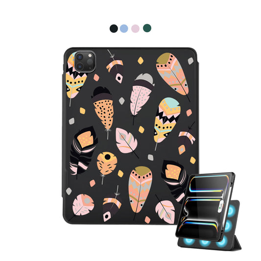 iPad Detachable Flip Cover - Feathers