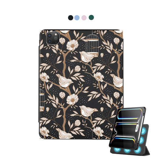 iPad Detachable Flip Cover - Lovebird Monochrome 3.0