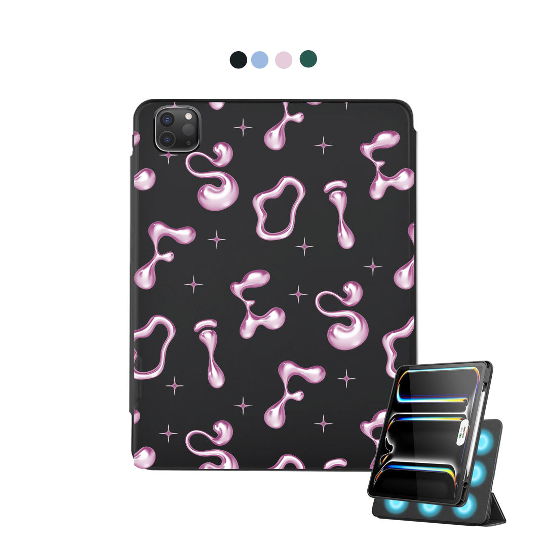 iPad Detachable Flip Cover - Pink Chrome Monogram