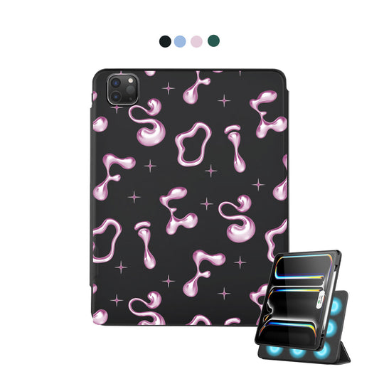 iPad Detachable Flip Cover - Pink Chrome Monogram