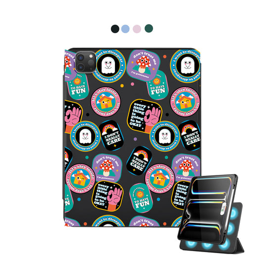 iPad Detachable Flip Cover - Monster Sticker Pack