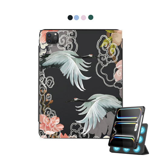iPad Detachable Flip Cover - Oil Painting Birds