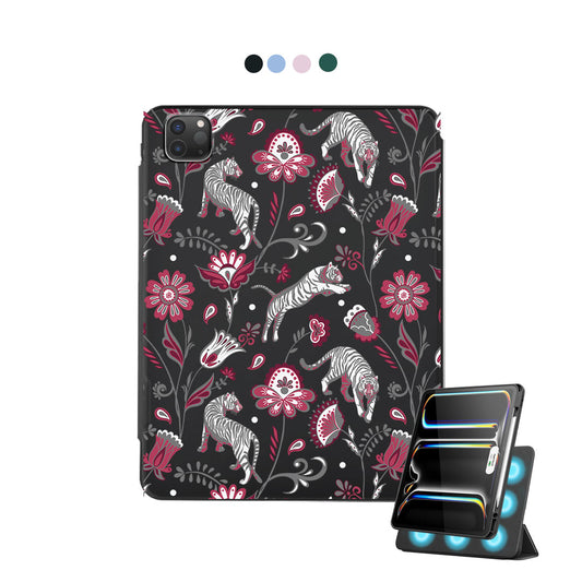 iPad Detachable Flip Cover - Tiger & Floral 6.0