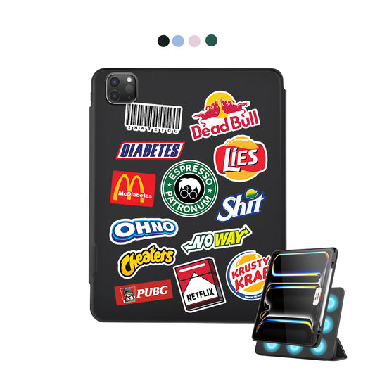 iPad Detachable Flip Cover -  Food Parody