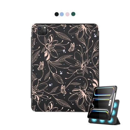 iPad Detachable Flip Cover - Sketchy Flower & Butterfly 1.0