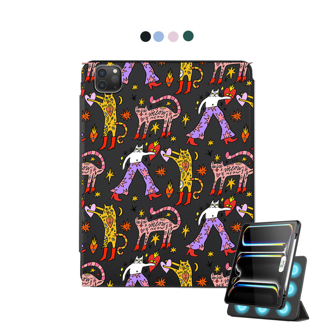 iPad Detachable Flip Cover - Meow
