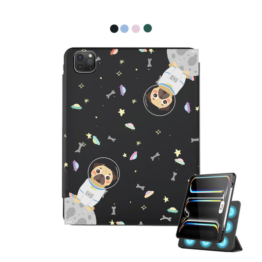 iPad Detachable Flip Cover - Pugstronaut