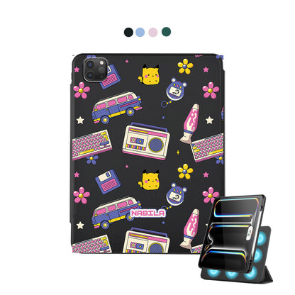 iPad Detachable Flip Cover - Retro spiral