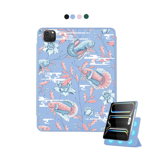 iPad Detachable Flip Cover - Fish & Floral 3.0