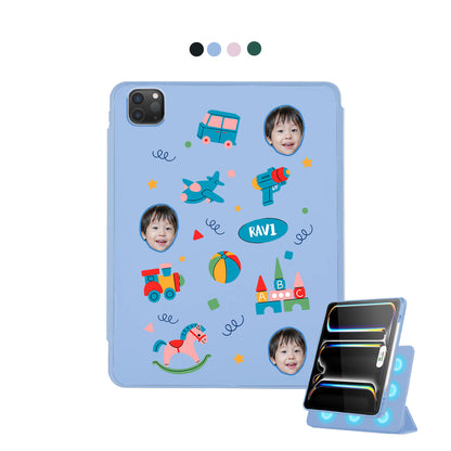 iPad Detachable Flip Cover - Face Grid Boy's Toys