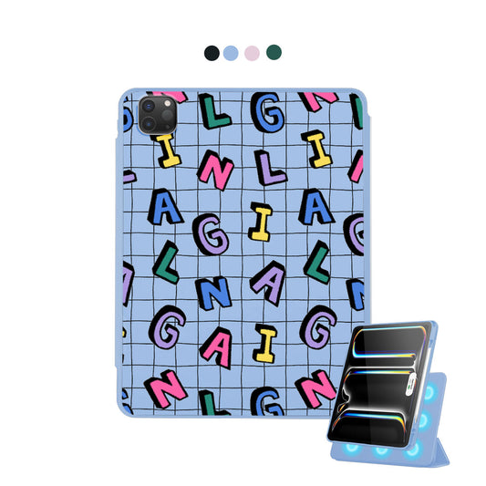 iPad Detachable Flip Cover - Playful Monogram 2.0