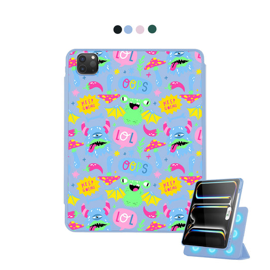 iPad Detachable Flip Cover - Monster Say Keep Going