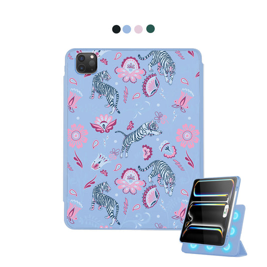 iPad Detachable Flip Cover - Tiger & Floral 3.0