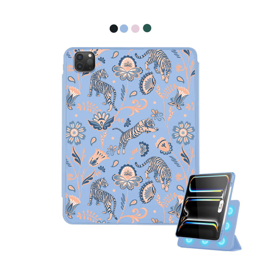 iPad Detachable Flip Cover - Tiger & Floral 5.0