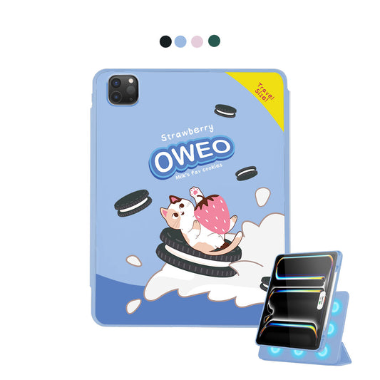 iPad Detachable Flip Cover - Oweo Cat