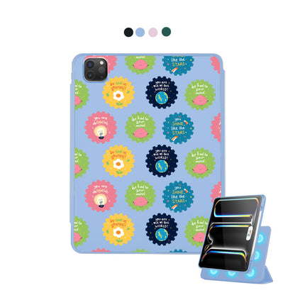 iPad Detachable Flip Cover - Quotes Stamps