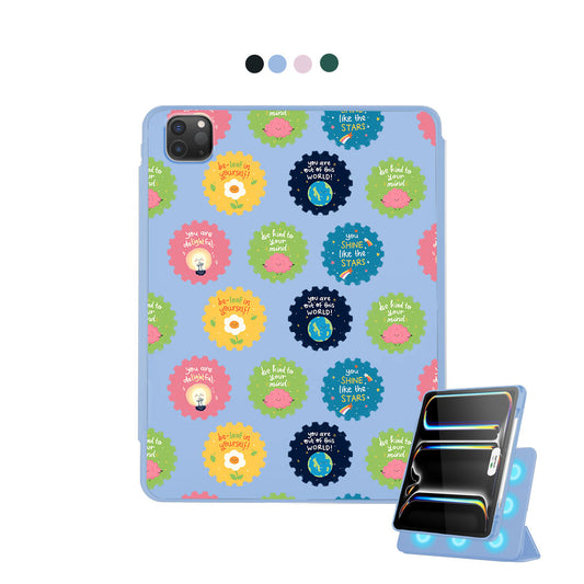 iPad Detachable Flip Cover - Quotes Stamps