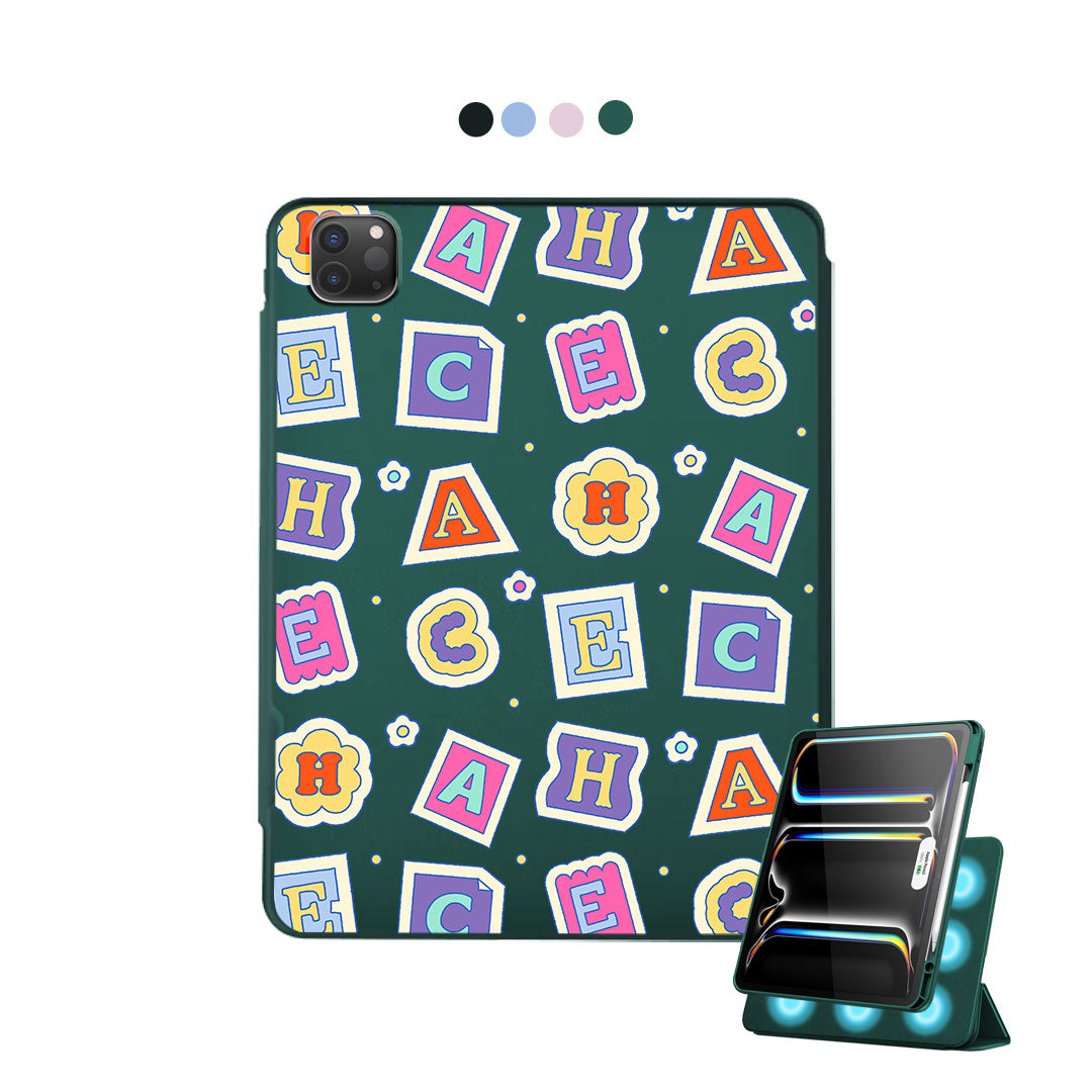 iPad Detachable Flip Cover - Adorable monogram 3.0