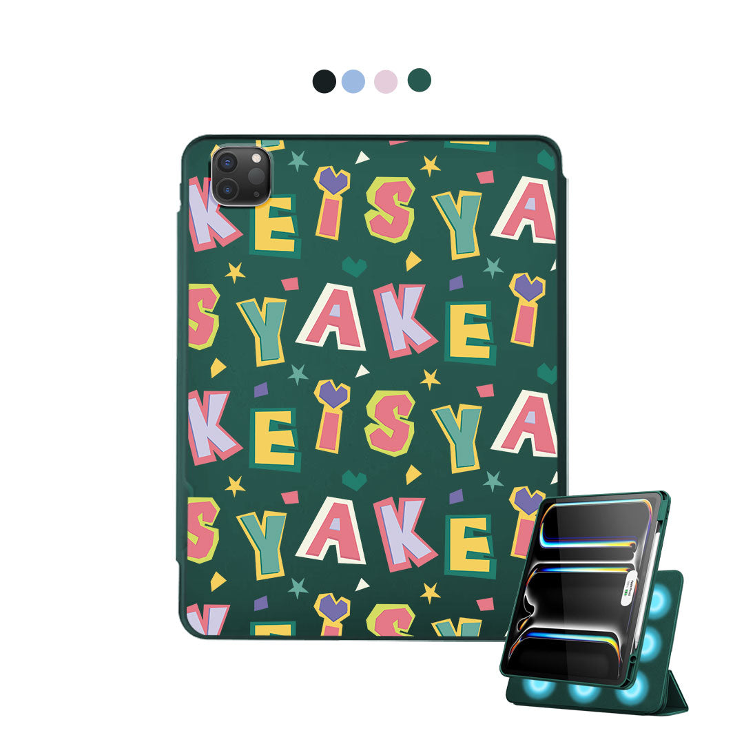 iPad Detachable Flip Cover - Adorable monogram 4.0