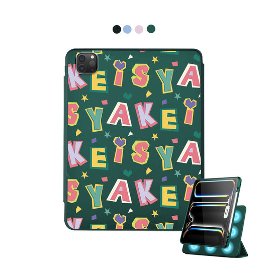 iPad Detachable Flip Cover - Adorable Monogram 4.0