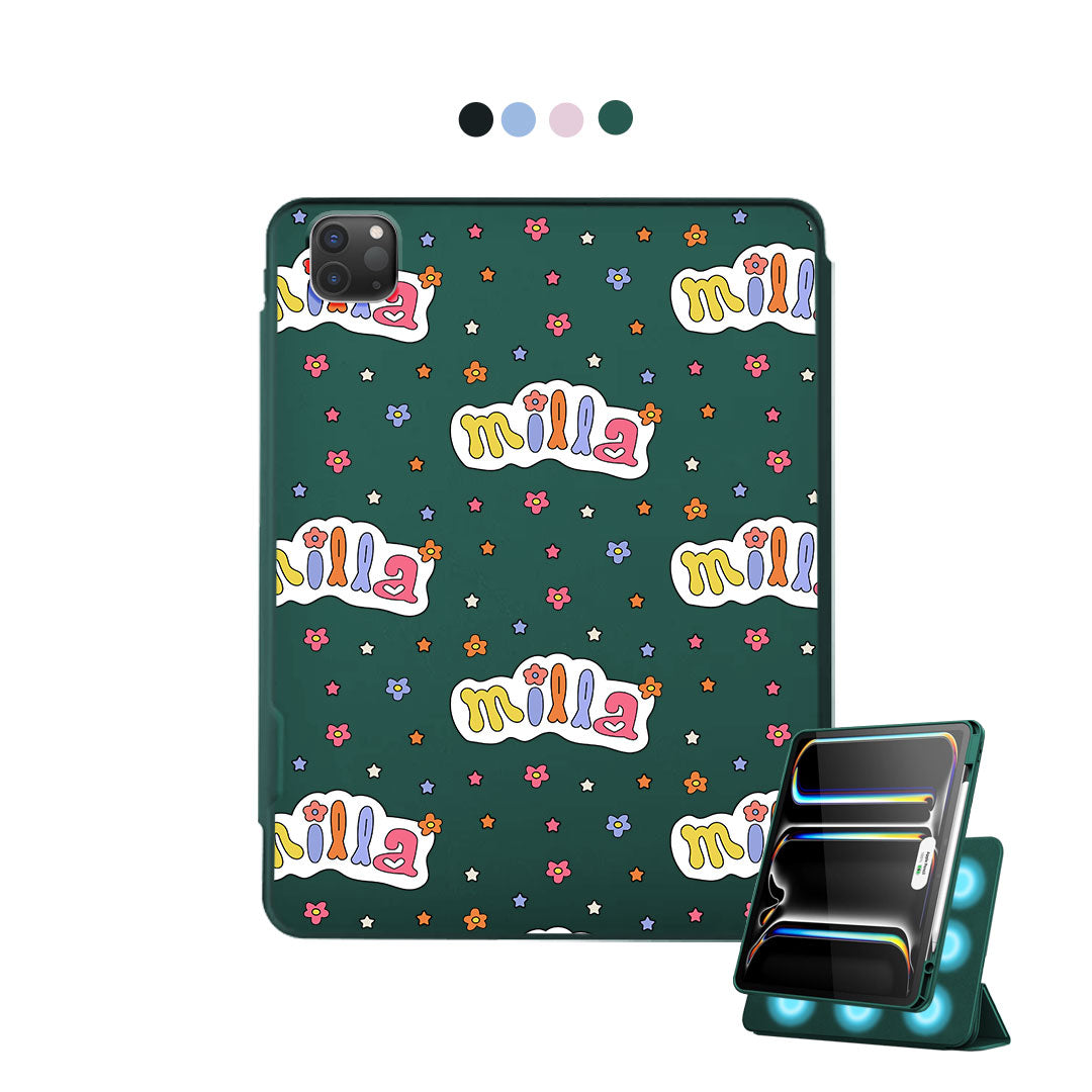 iPad Detachable Flip Cover - Adorable monogram 5.0