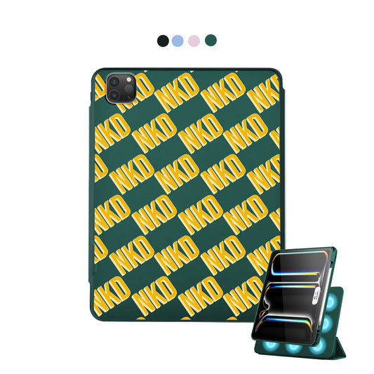iPad Detachable Flip Cover - Diagonal Initial Monogram 1.0