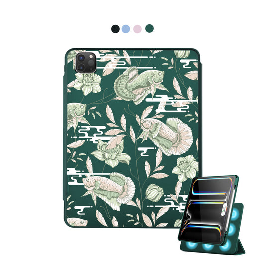 iPad Detachable Flip Cover - Fish & Floral 6.0