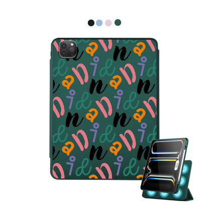 iPad Detachable Flip Cover - Playful monogram 3.0