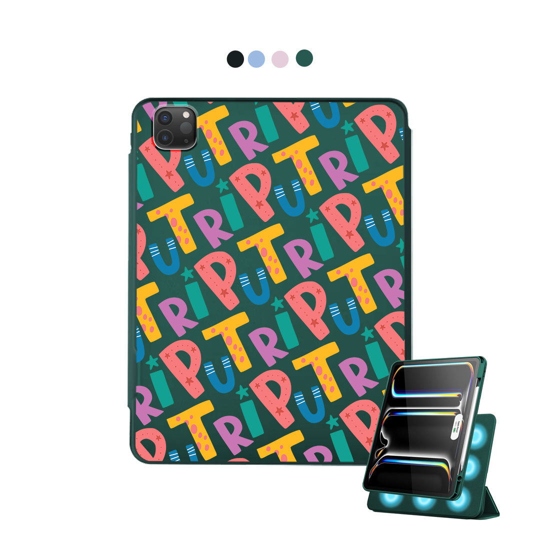 iPad Detachable Flip Cover - Playful monogram 4.0