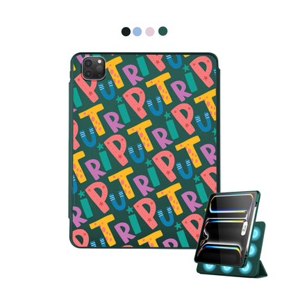 iPad Detachable Flip Cover - Playful monogram 4.0
