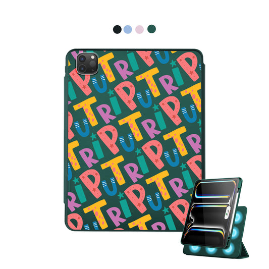 iPad Detachable Flip Cover - Playful Monogram 4.0