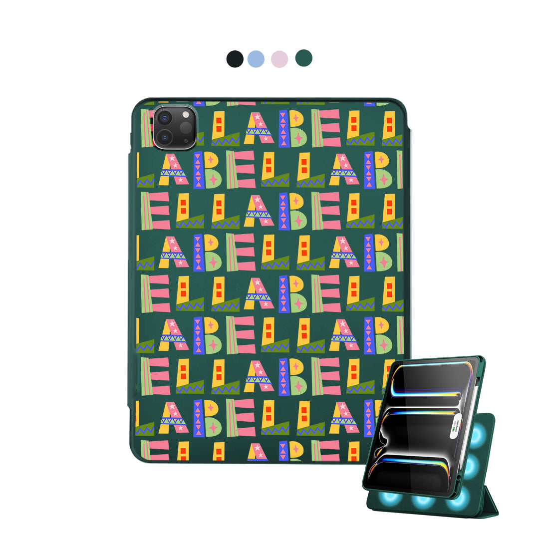 iPad Detachable Flip Cover - Playful monogram 5.0
