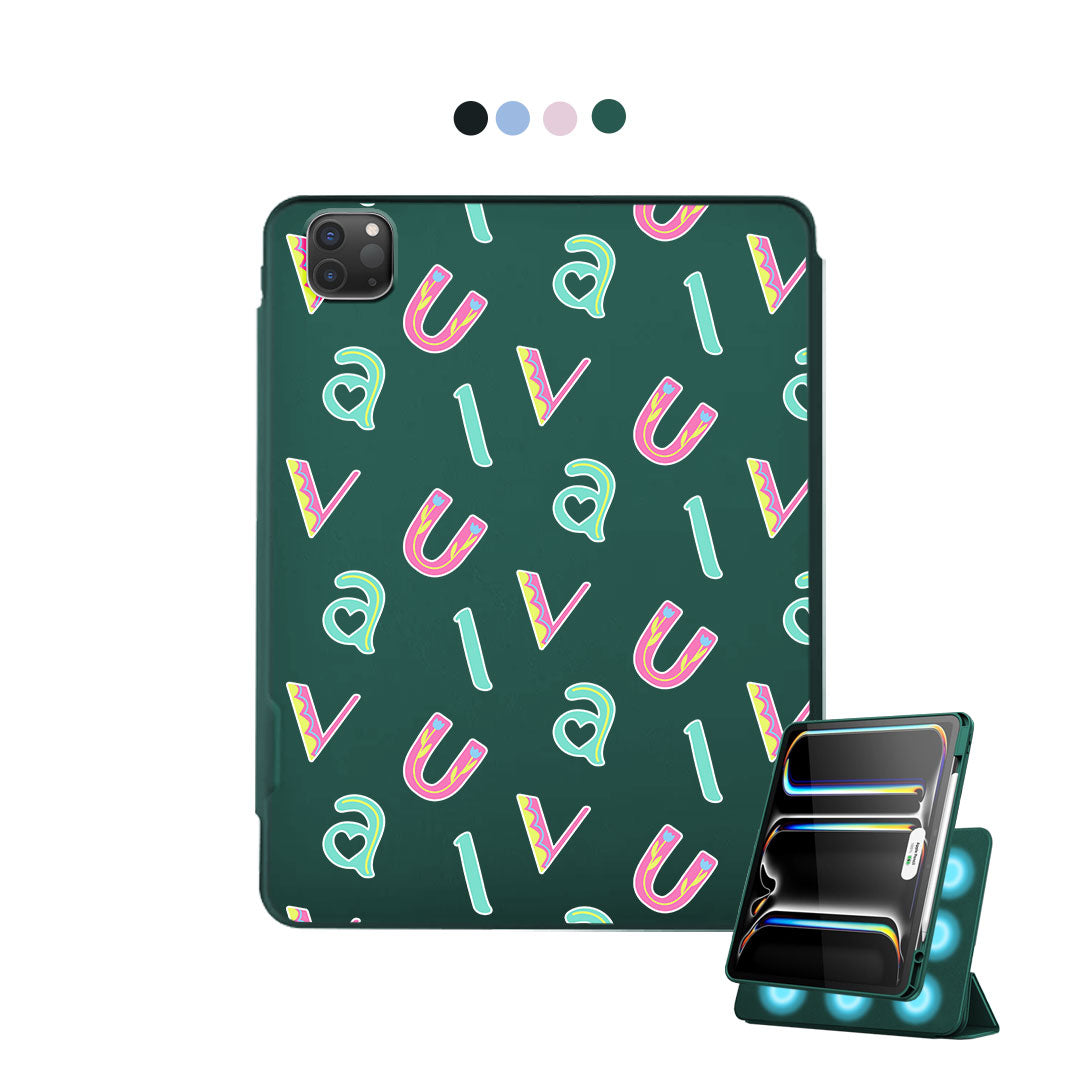 iPad Detachable Flip Cover - Playful monogram 6.0
