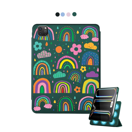 iPad Detachable Flip Cover - Rainbow