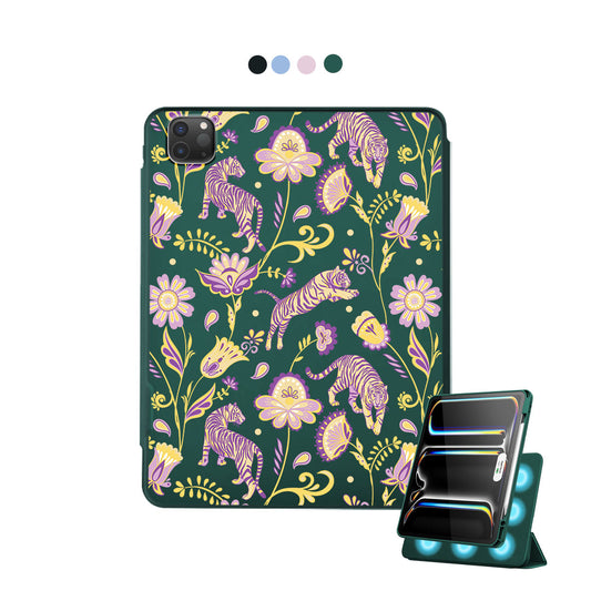 iPad Detachable Flip Cover - Tiger & Floral 4.0