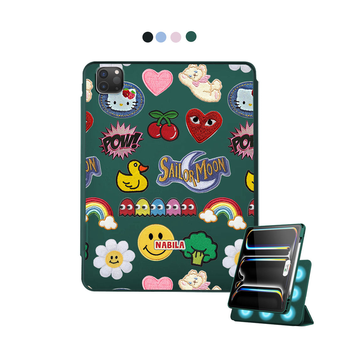 iPad Detachable Flip Cover - Cute denim