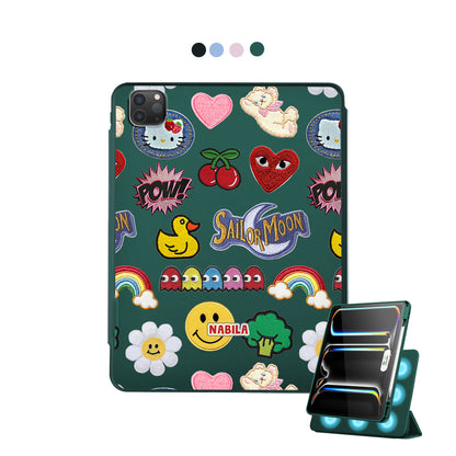 iPad Detachable Flip Cover - Cute denim